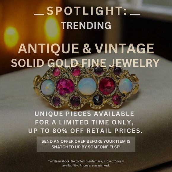 temple of amara Jewelry - Vintage Estate & Antique Fine Jewelry Sale! Solid Gold 10k 14k 18k Fast Shipping